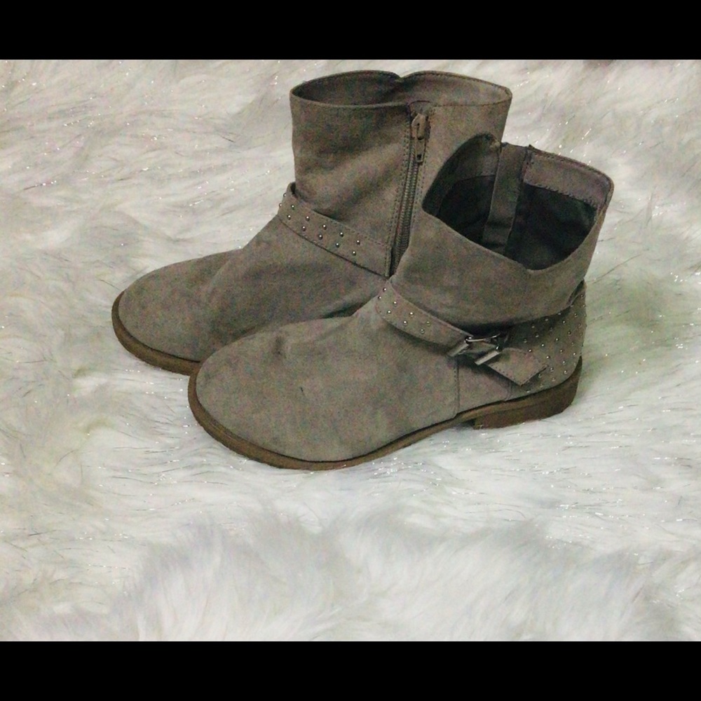 Gray Kids Boots